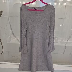 Ann Taylor Gray Long Sleeve Dress